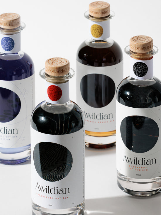Our range of Awildian Gin is made in New Zealand and internationally awarded