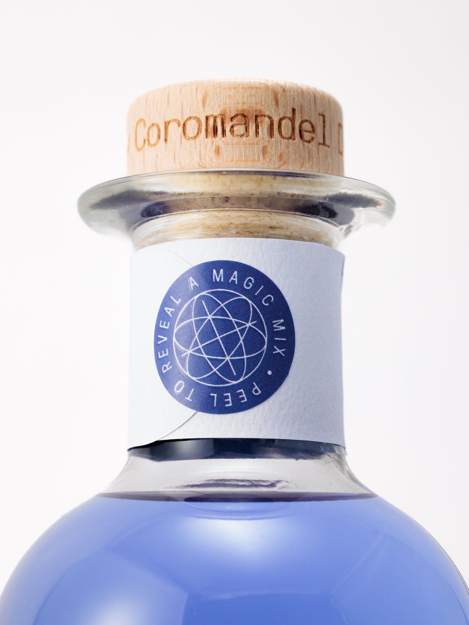 Bottleneck for Awildian blue gin with custom cork